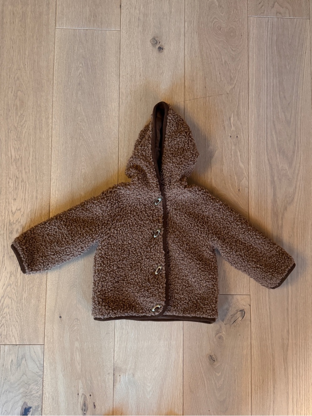 ZARA Kids Brown Sherpa Hooded Puffer Jacket (12-18M)